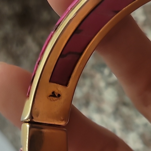 Made In Italy Vintage Pink Snake Print Bracelet - Picture 2 of 5